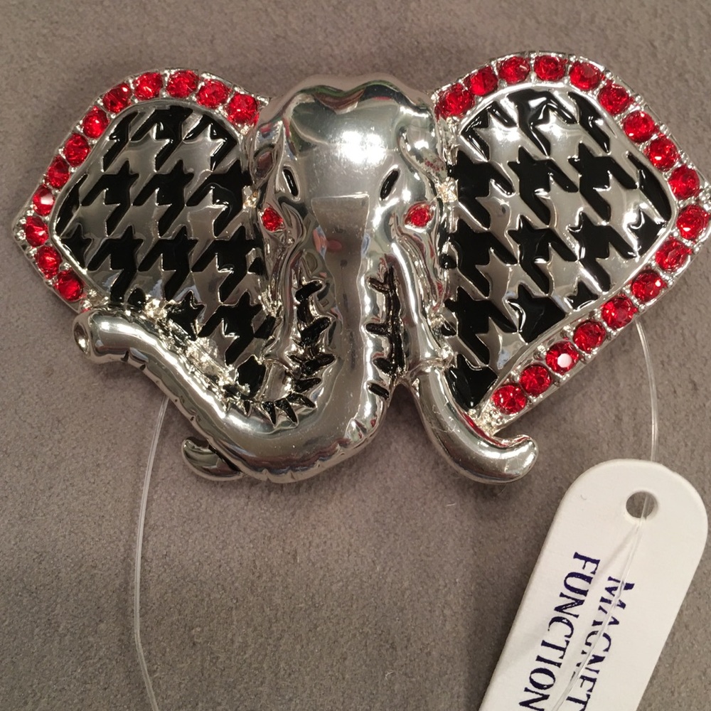 ALABAMA FANS Elephant Pendant Houndstooth